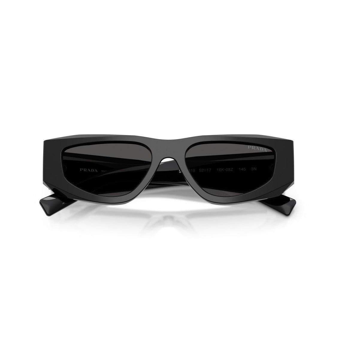 Prada 0Pr B19s Angular Black Frame Sunglasses