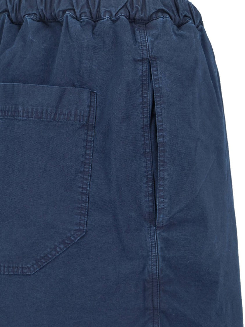 Ranra Blue Keel Mid-Rise Cotton Shorts
