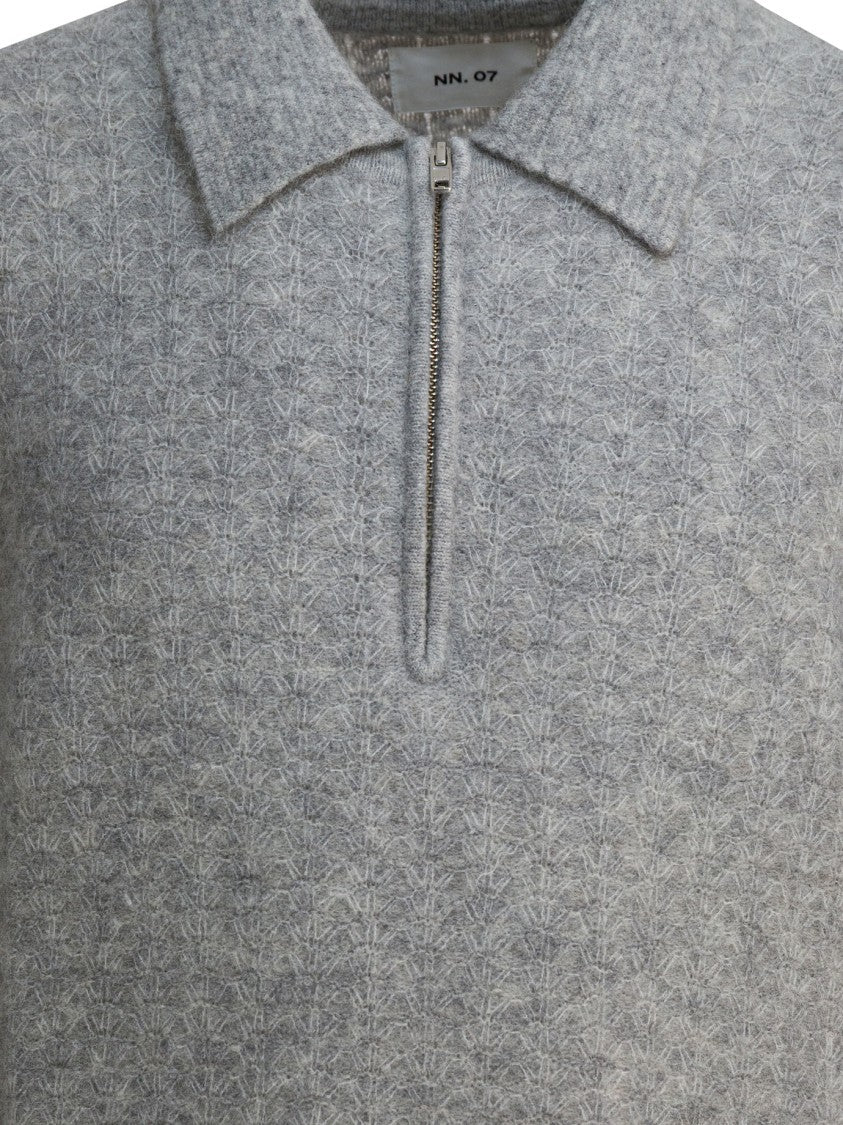 Nn.07 "Alfie" Alpaca-Blend Polo Sweater