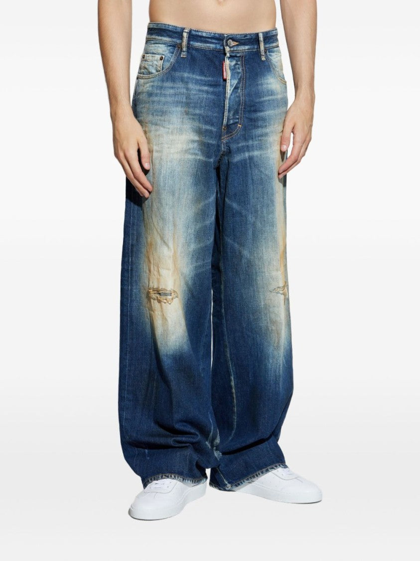 Dsquared2 Loose-Fit Distressed Denim Jeans