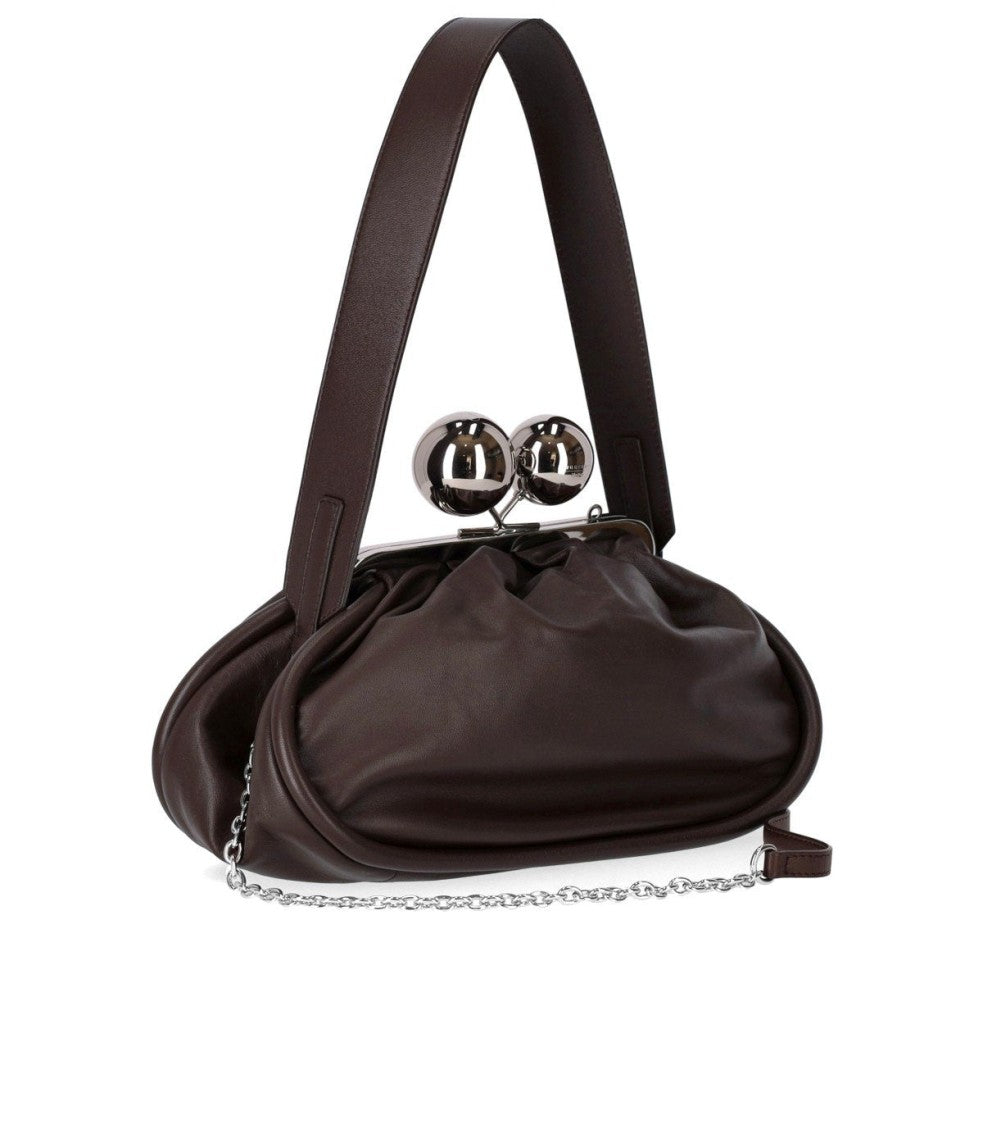 Max Mara Pasticcino Milvanew Medium Dark Brown Clutch