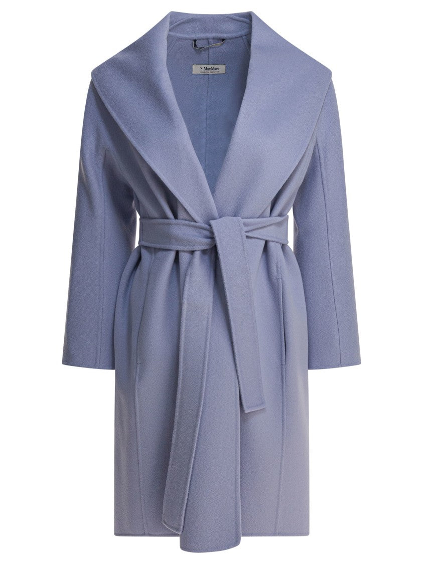 Max Mara Light Blue Wool Coat