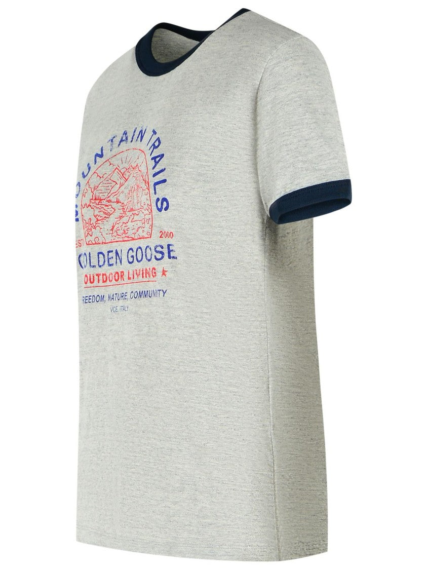 Golden Goose 'Journey' Grey Cotton T-Shirt