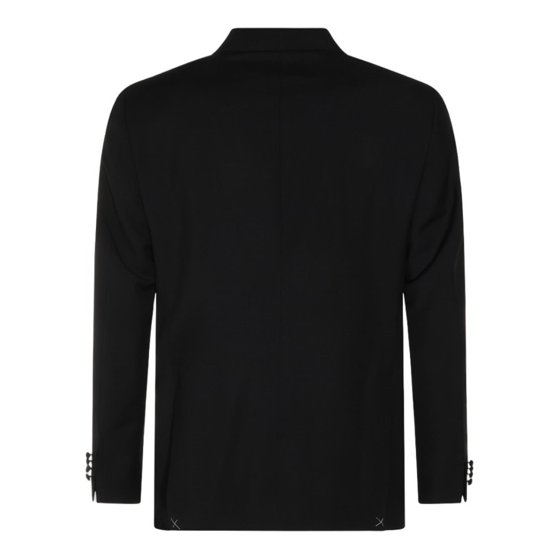 Canali Double-Breasted Black Suit With Peak Lapels