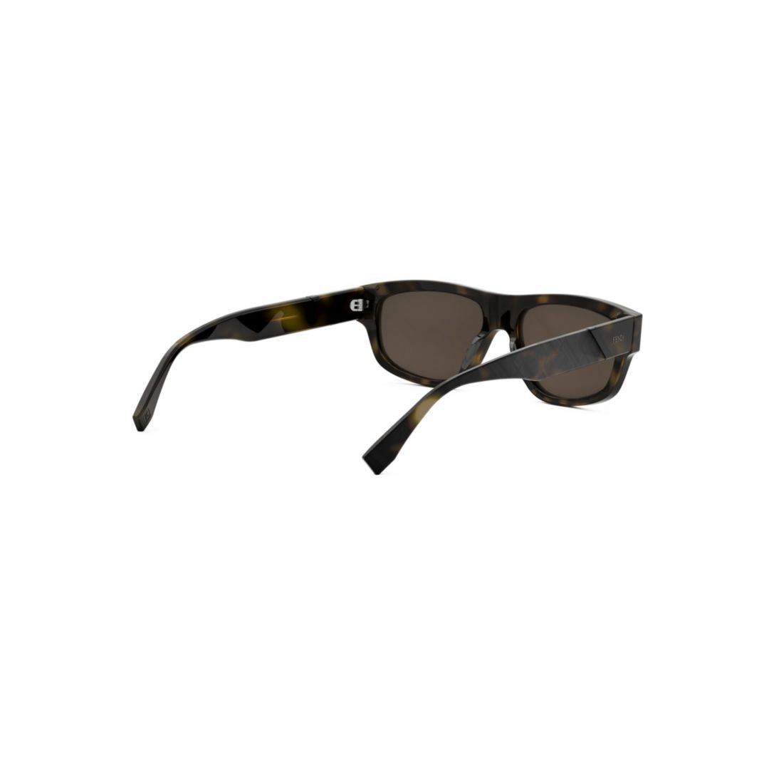 Fendi Fe40157i Rectangular Tortoiseshell Acetate Sunglasses