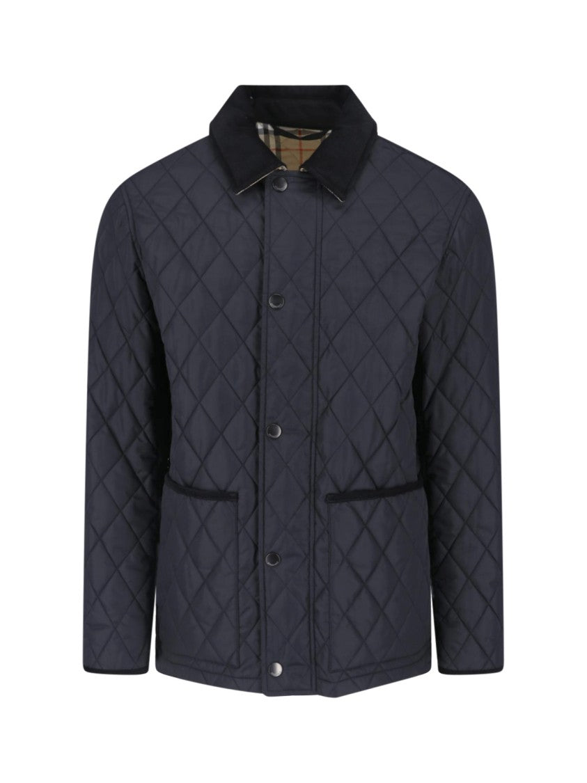 Burberry Dark Blue Haddington Quilted Jacket