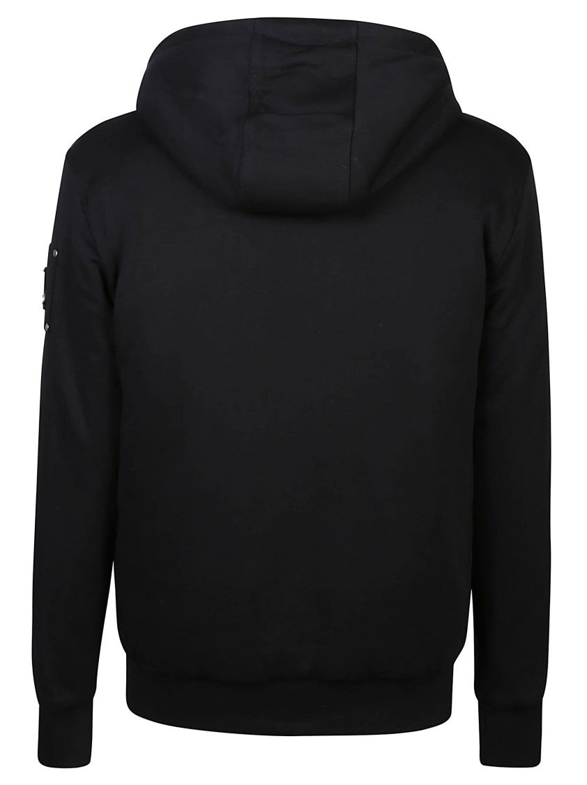 Moose Knuckles Black Classic Bunny Zip-Up Cotton-Blend Hoodie