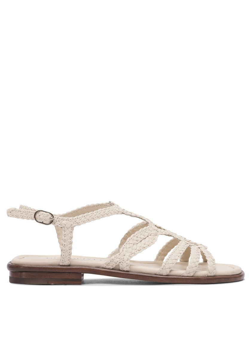 Pons Quintana Braided Leather Sandals With Adjustable Ankle Strap
