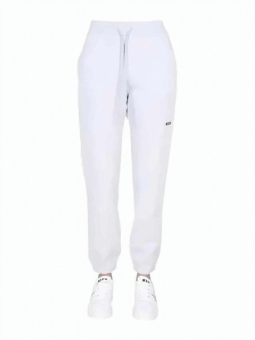 Msgm Relaxed-Fit Cotton Track Pants With Minimalist Design