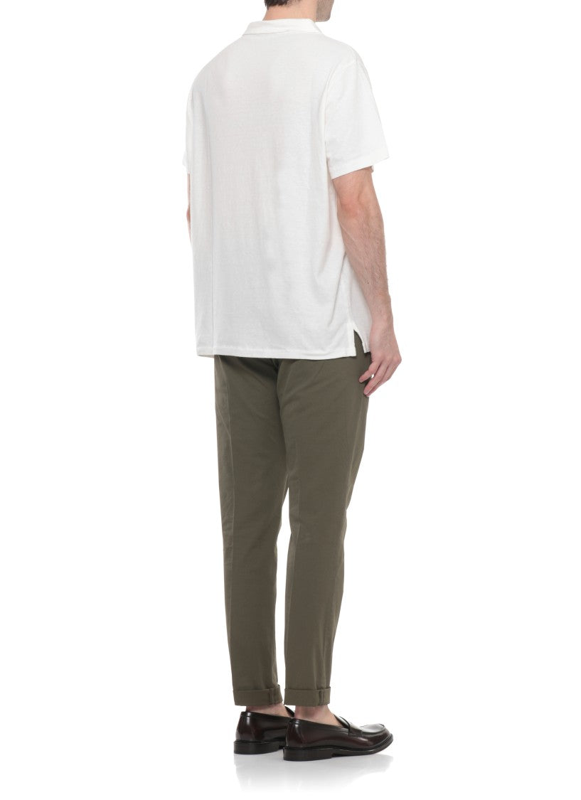 Polo Ralph Lauren White Pony Cotton-Blend Polo Shirt