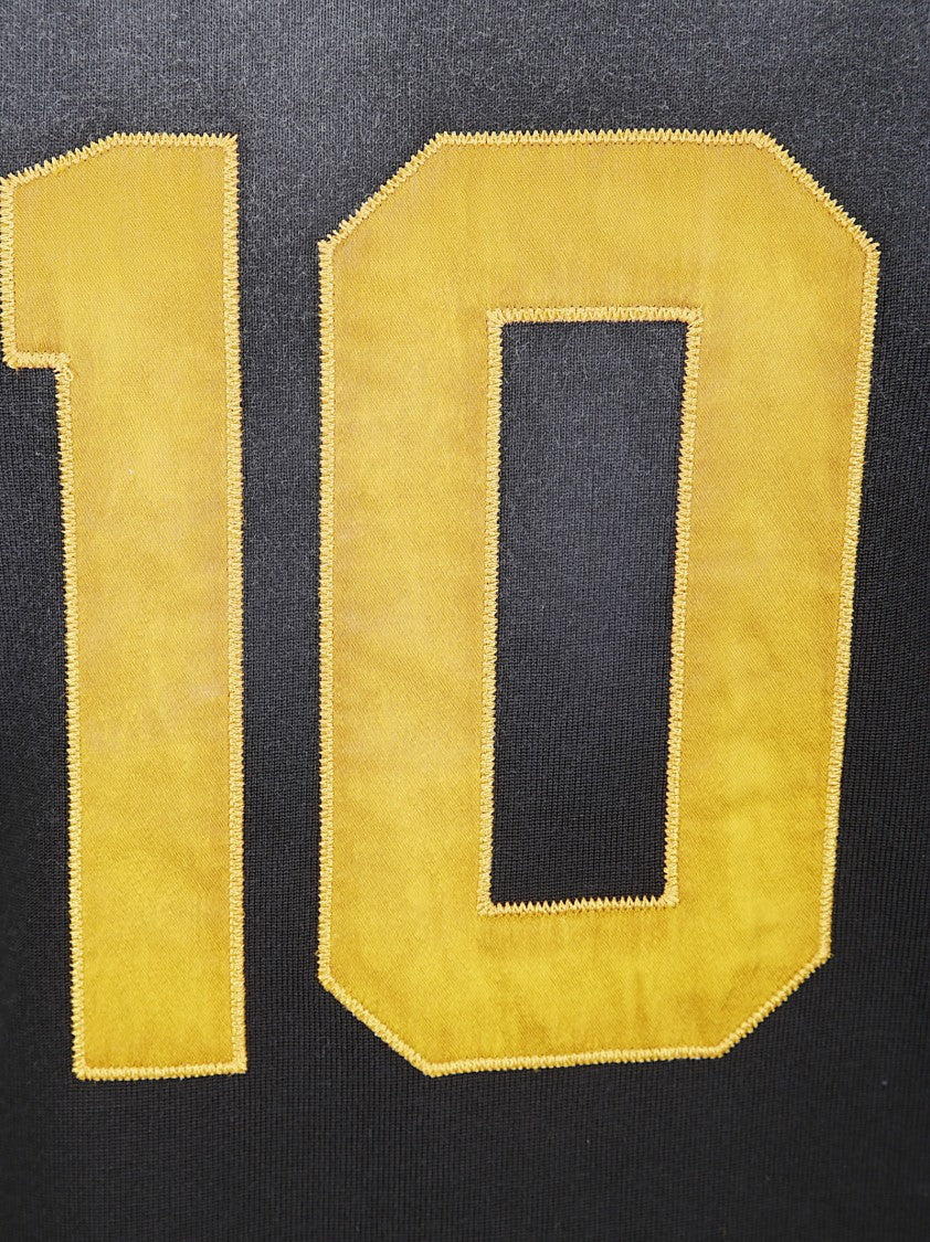 Maison Margiela Long-Sleeve Wide Neck T-Shirt With Applied Number Emblem