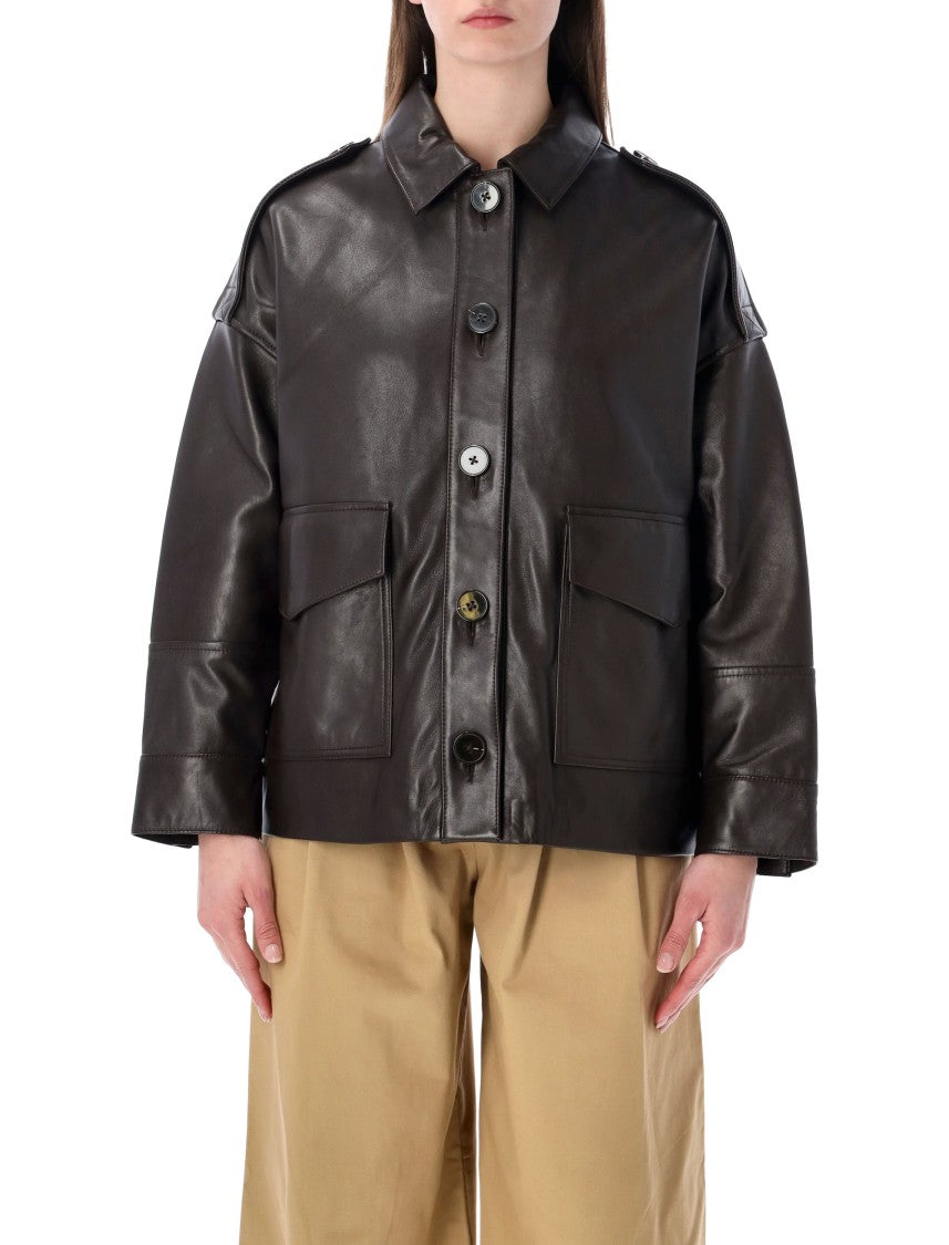 Sessùn Harriboyd Oversized Lambskin Leather Jacket
