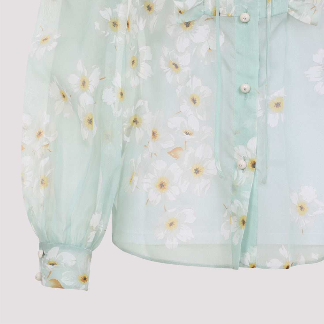 Valentino Light Blue Silk Shirt