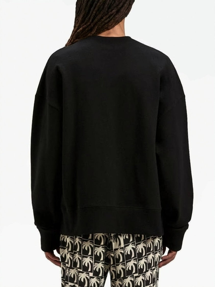 Palm Angels Relaxed Fit Long-Sleeve Shirt With Gothic Logo