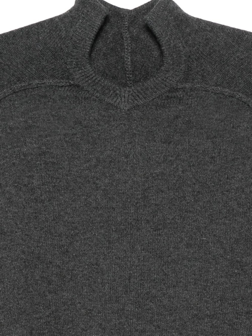 Coperni High Neck Knit Sweater With Cut-Out Detailing And Logo