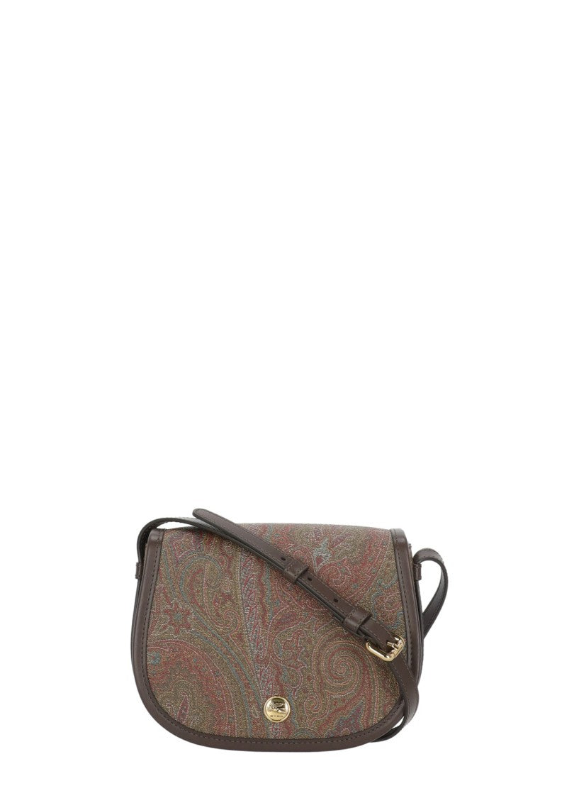 Etro Earthy Toned Paisley Pattern Shoulder Bag With Adjustable Strap
