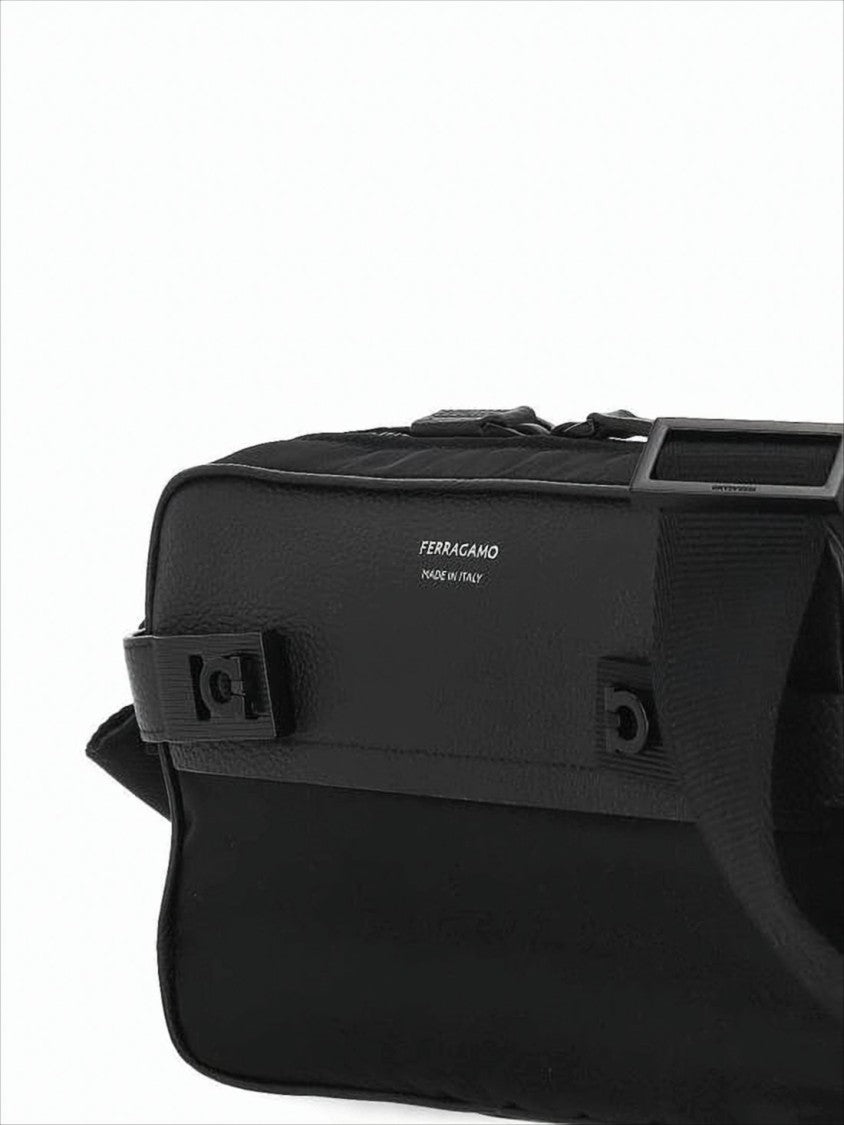 Salvatore Ferragamo Rectangular Calf Leather Crossbody Bag With Adjustable Strap