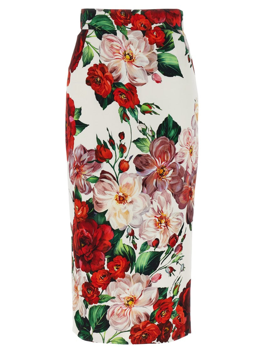 Dolce & Gabbana Floral Print Longuette Skirt