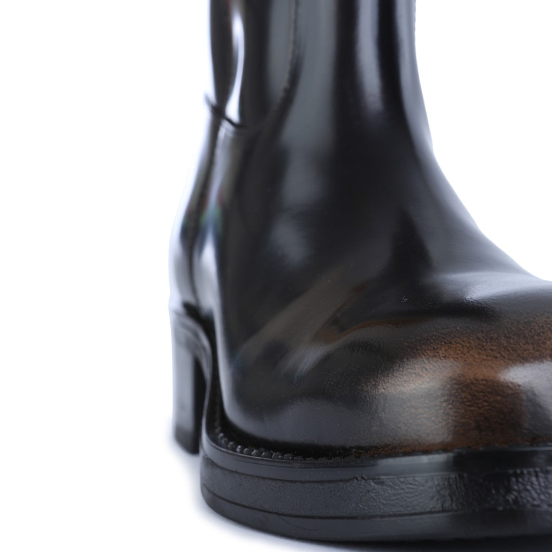 Alohas Brown Square Toe Block Heel Wide-Leg Boots