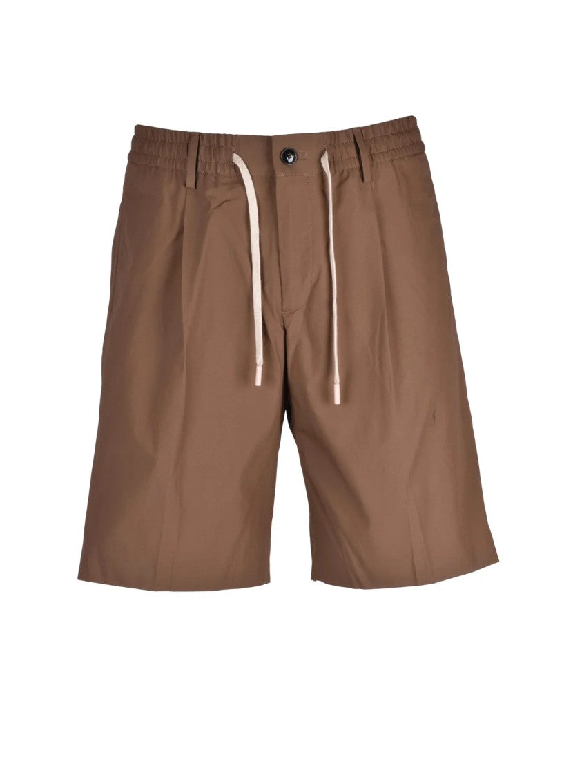 Daniele Alessandrini Brown Cotton Elastane Men Bermuda Shorts