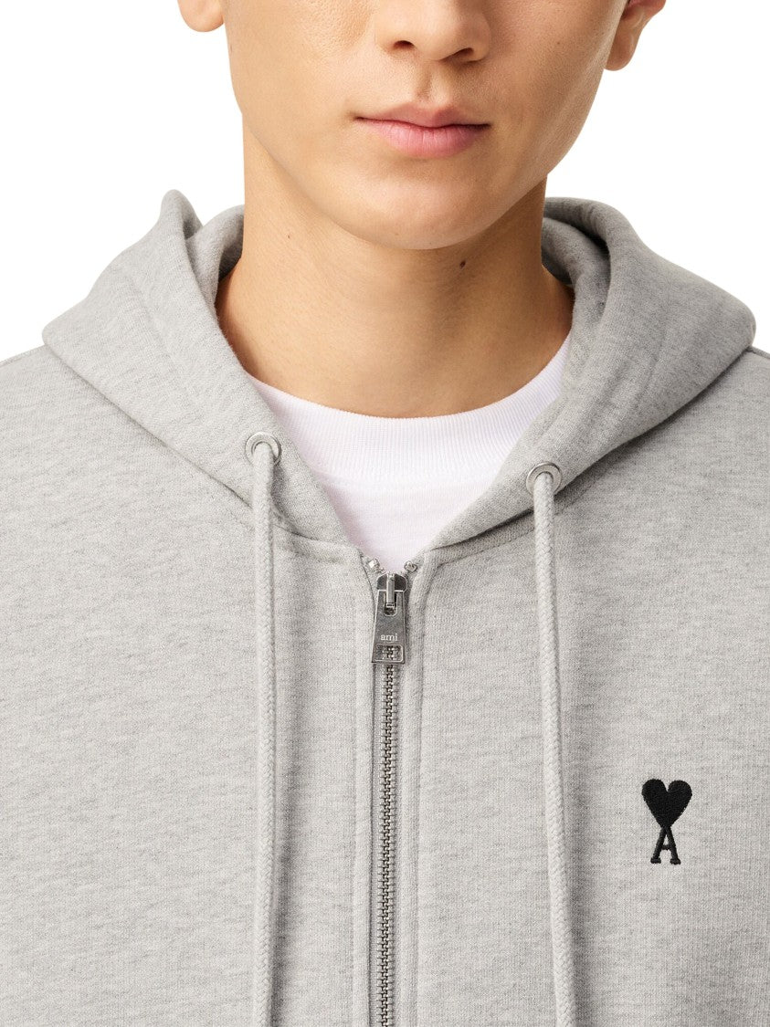 Ami Relaxed Brown Hoodie With Oversized Fit