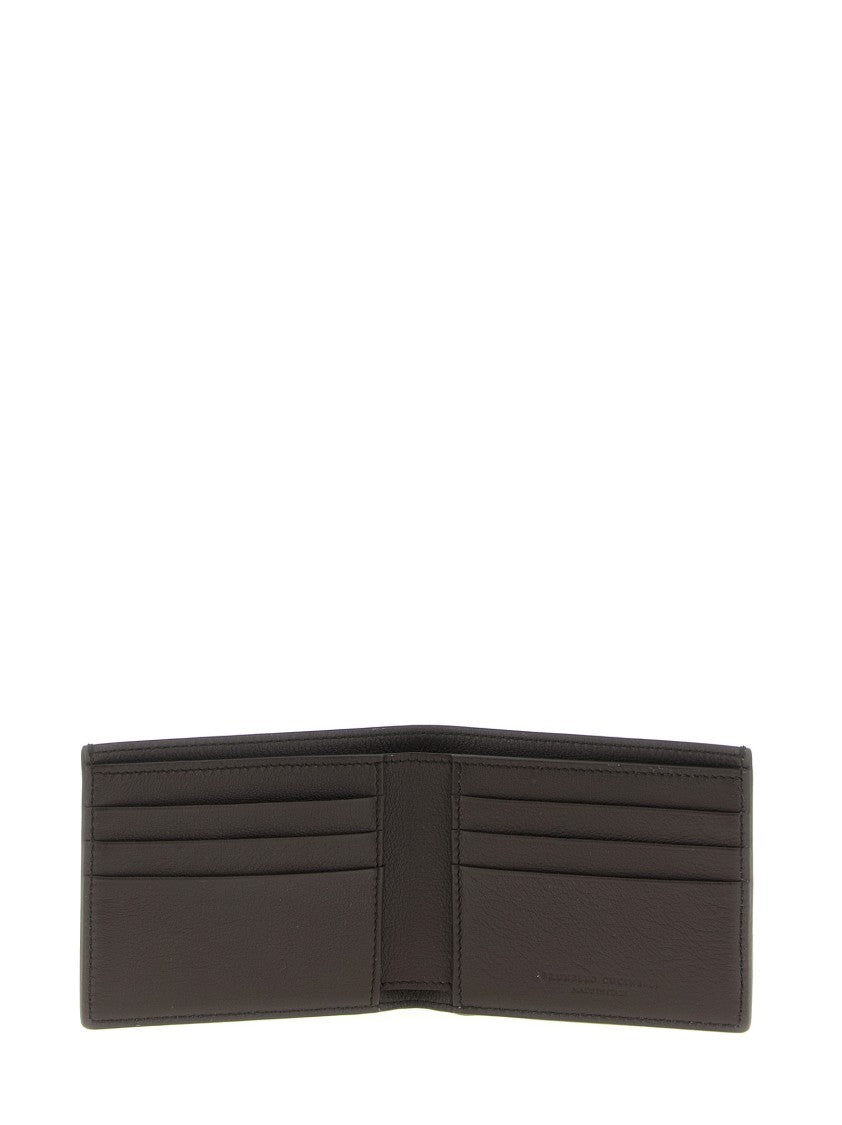 Brunello Cucinelli Leather Wallet With Embossed Logo