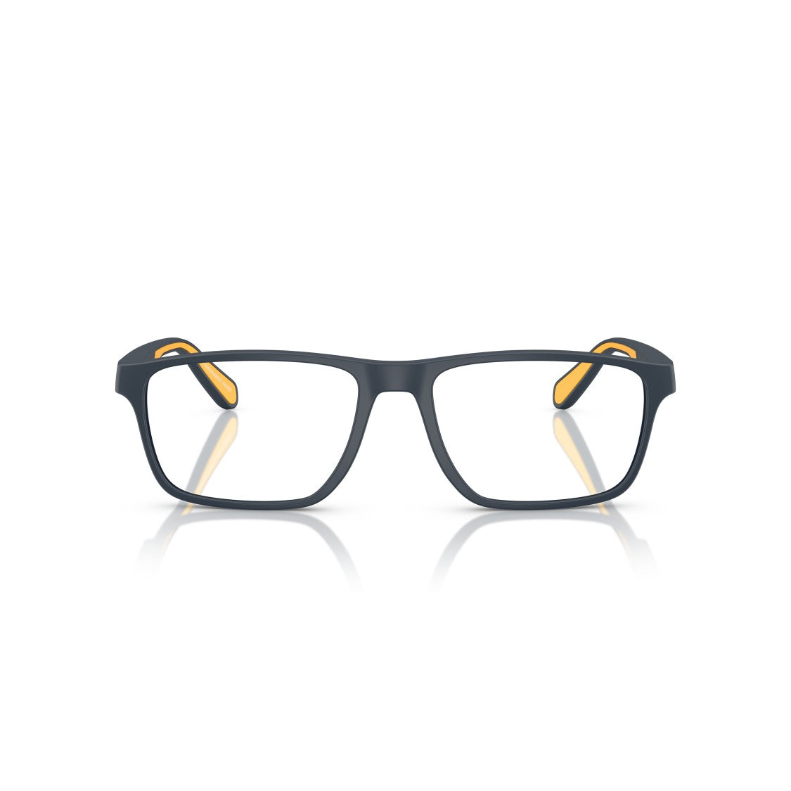 Emporio Armani 0Ea3233 Rectangular Eyeglass Frames In Matte Black With Vibrant Accents