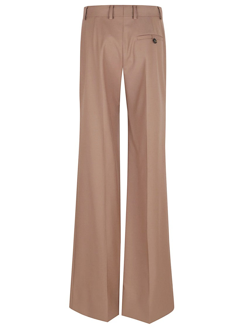 Stella Mccartney High-Waisted Wide-Leg Trousers With Structured Texture