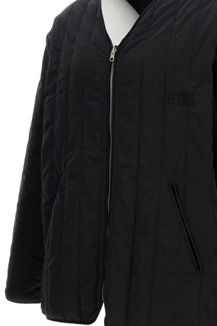 Mm6 By Maison Margiela Reversible Quilted Padded Jacket With V-Neckline