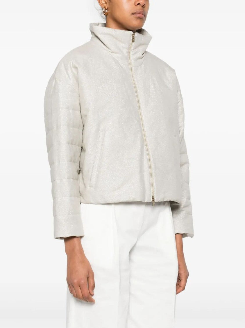Herno Cropped Jacket With High Collar