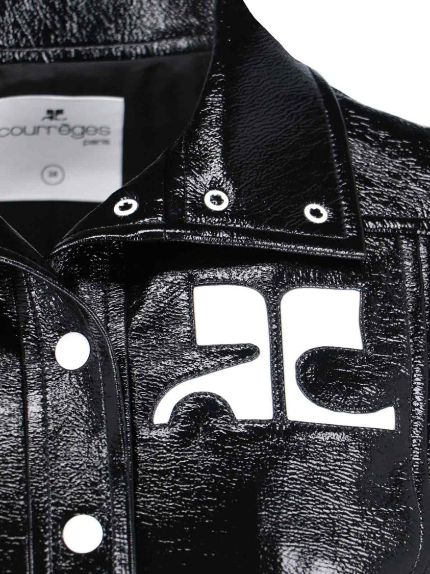 Courrèges Black Vinyl Reedition Cotton Jacket