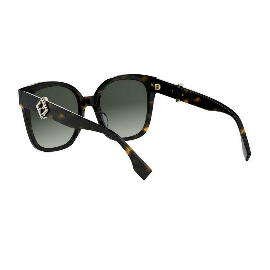 Fendi Havana Ff Diamonds Tortoiseshell Cat-Eye Sunglasses