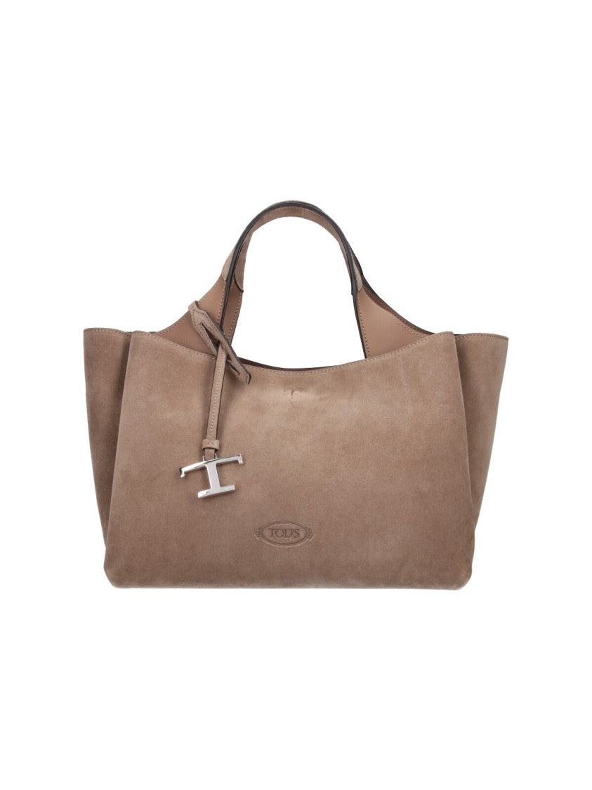 Tod's Mini Suede Shoulder Bag With Removable Charm