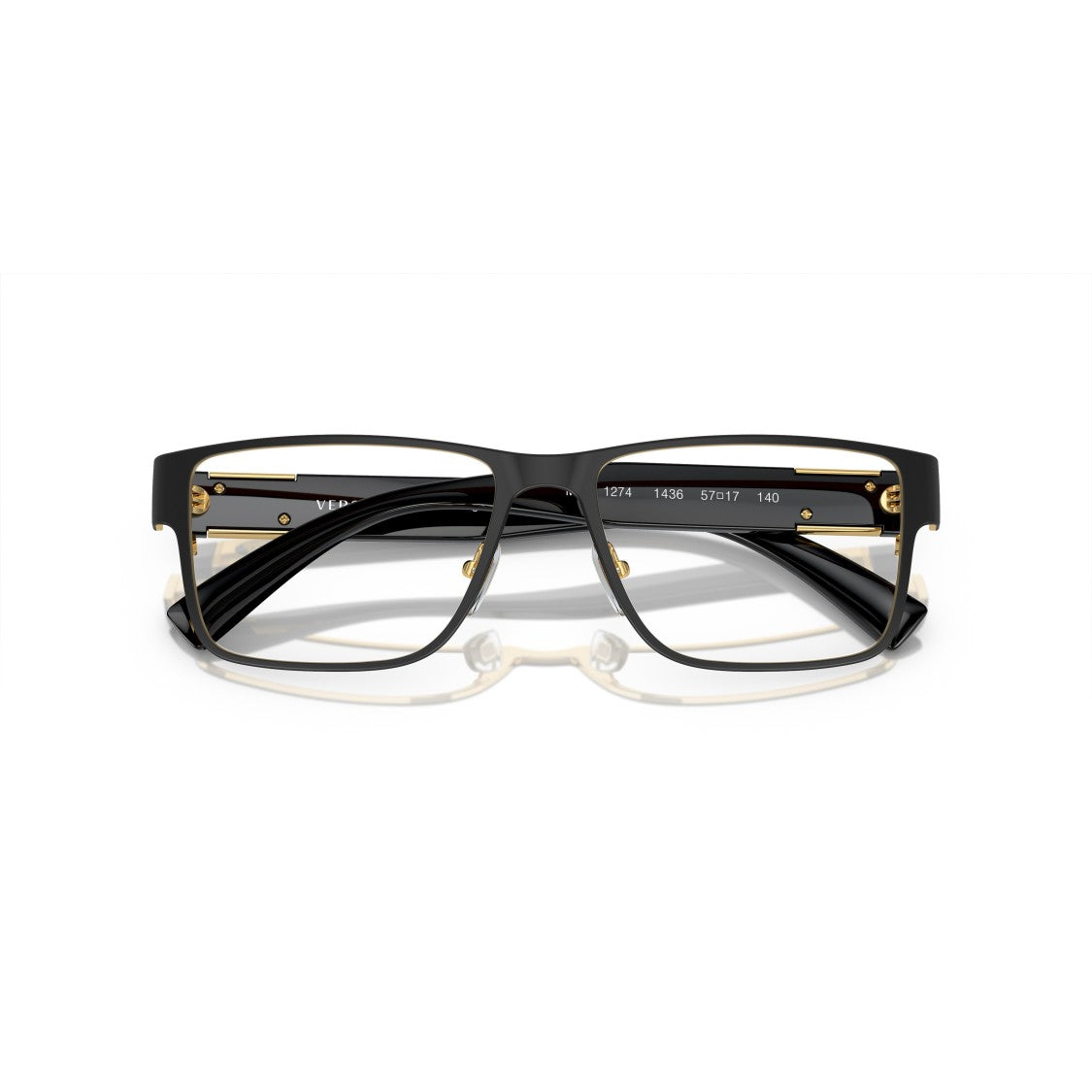 Versace 0Ve1274 Rectangular Black Eyeglasses