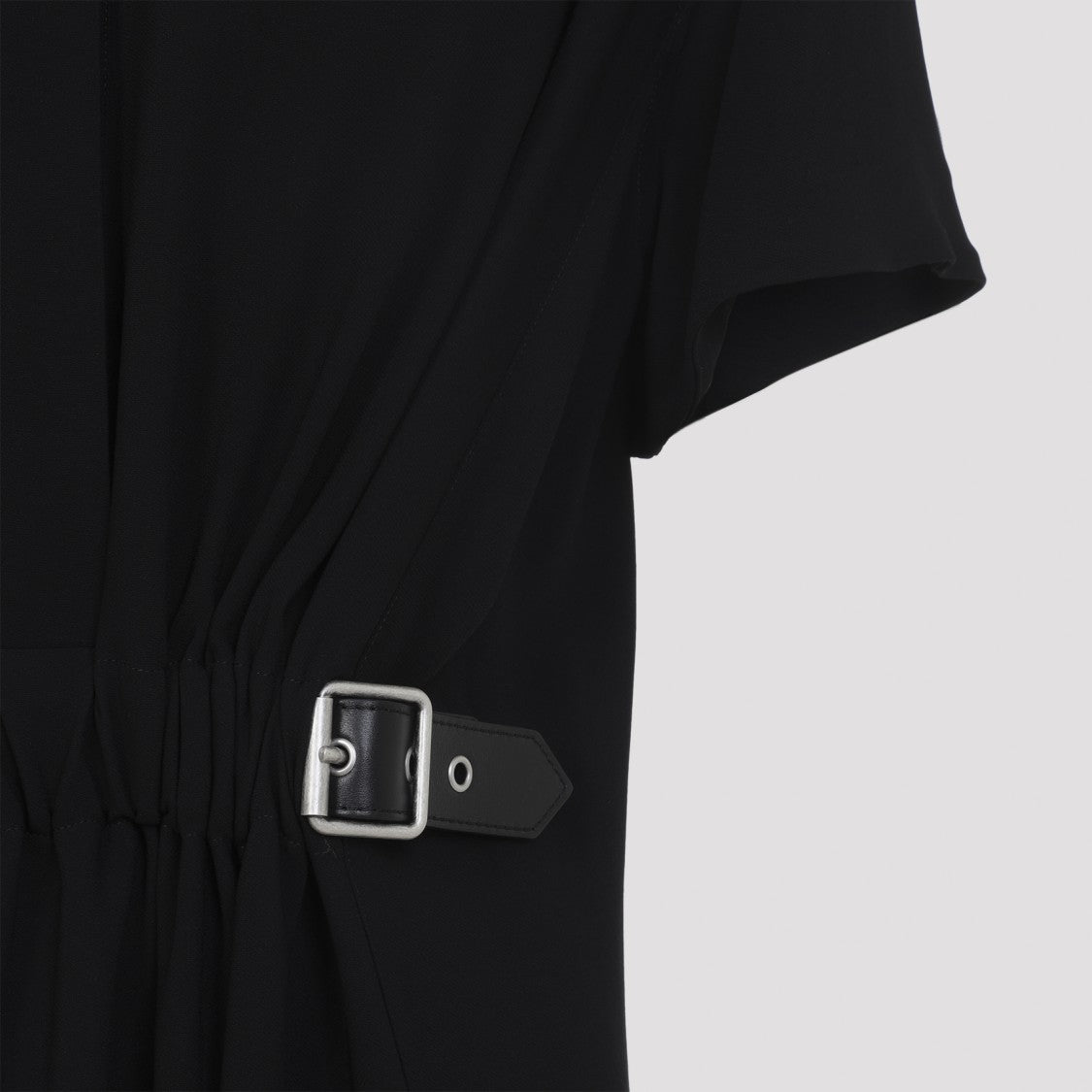 Loewe Belted Black Viscose Midi Dress
