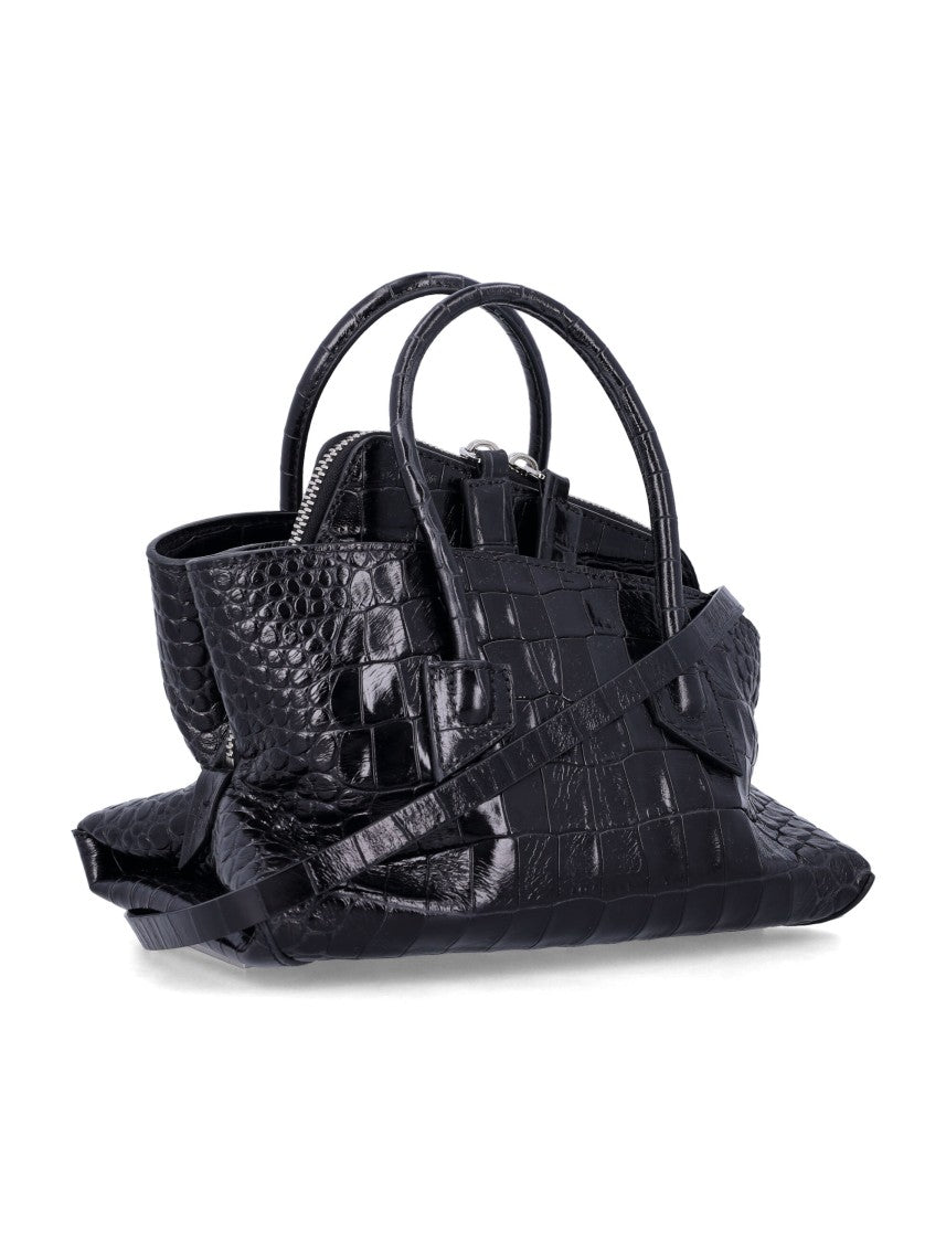 The Attico La Passeggiata Mini Croc-Embossed Bag