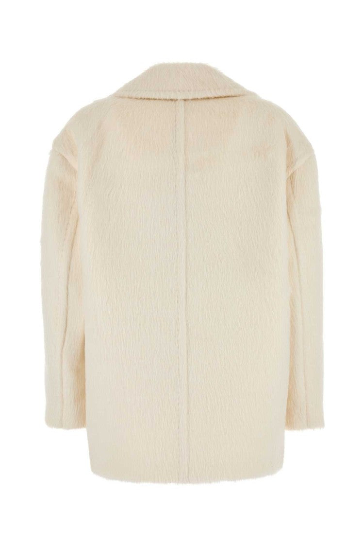 Mm Studio White Eco Fur Slam Coat