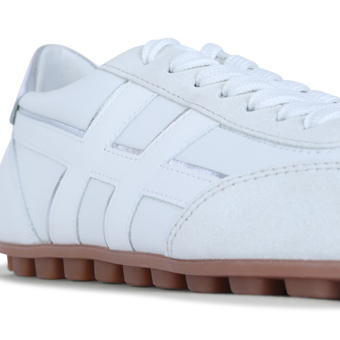 Hogan White Round Toe Sneakers