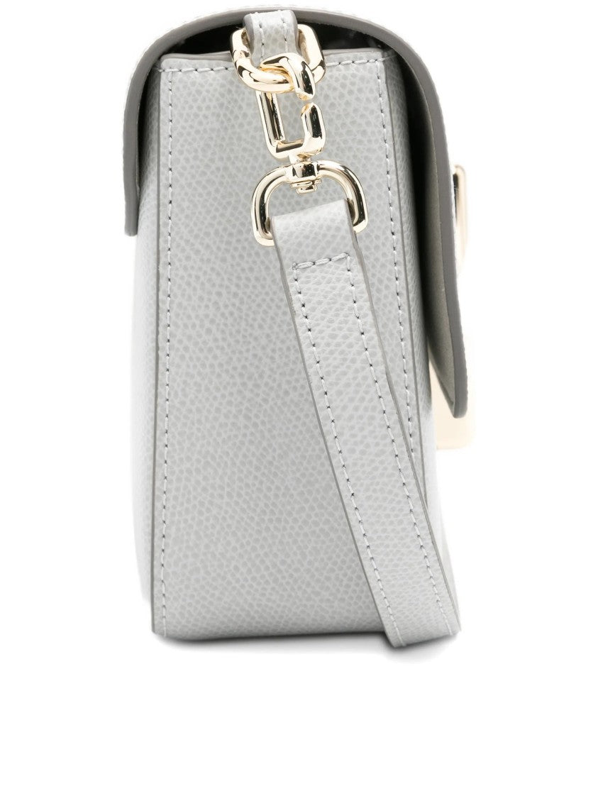 Furla Iride S Textured Leather Gold Clasp Clutch