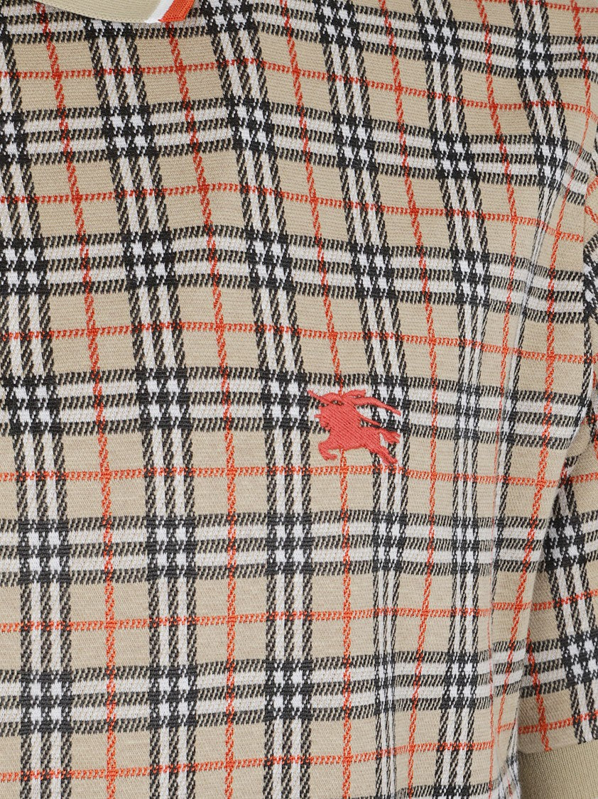 Burberry Checkered Pattern Polo Shirt