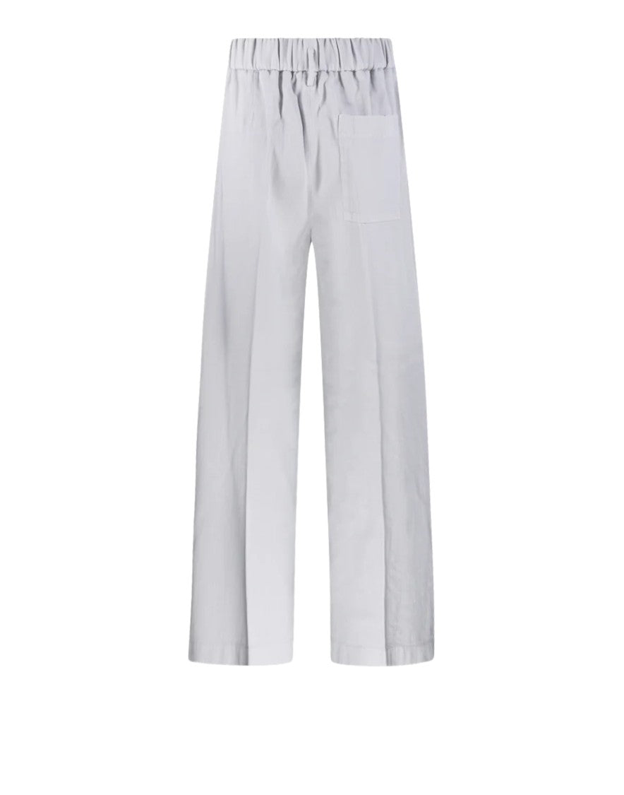 Forte Forte High-Waisted Fluid White Palazzo Pants