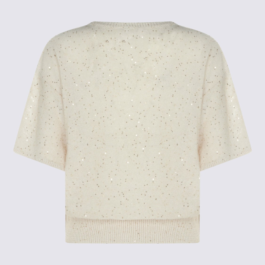 Antonelli Firenze Short-Sleeved Knitted Sweater With Subtle Sequin Detail