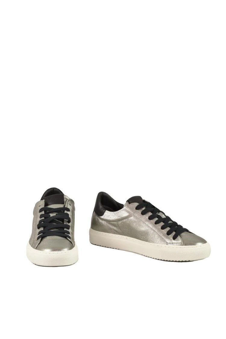Nevver Silver Leather Sneakers