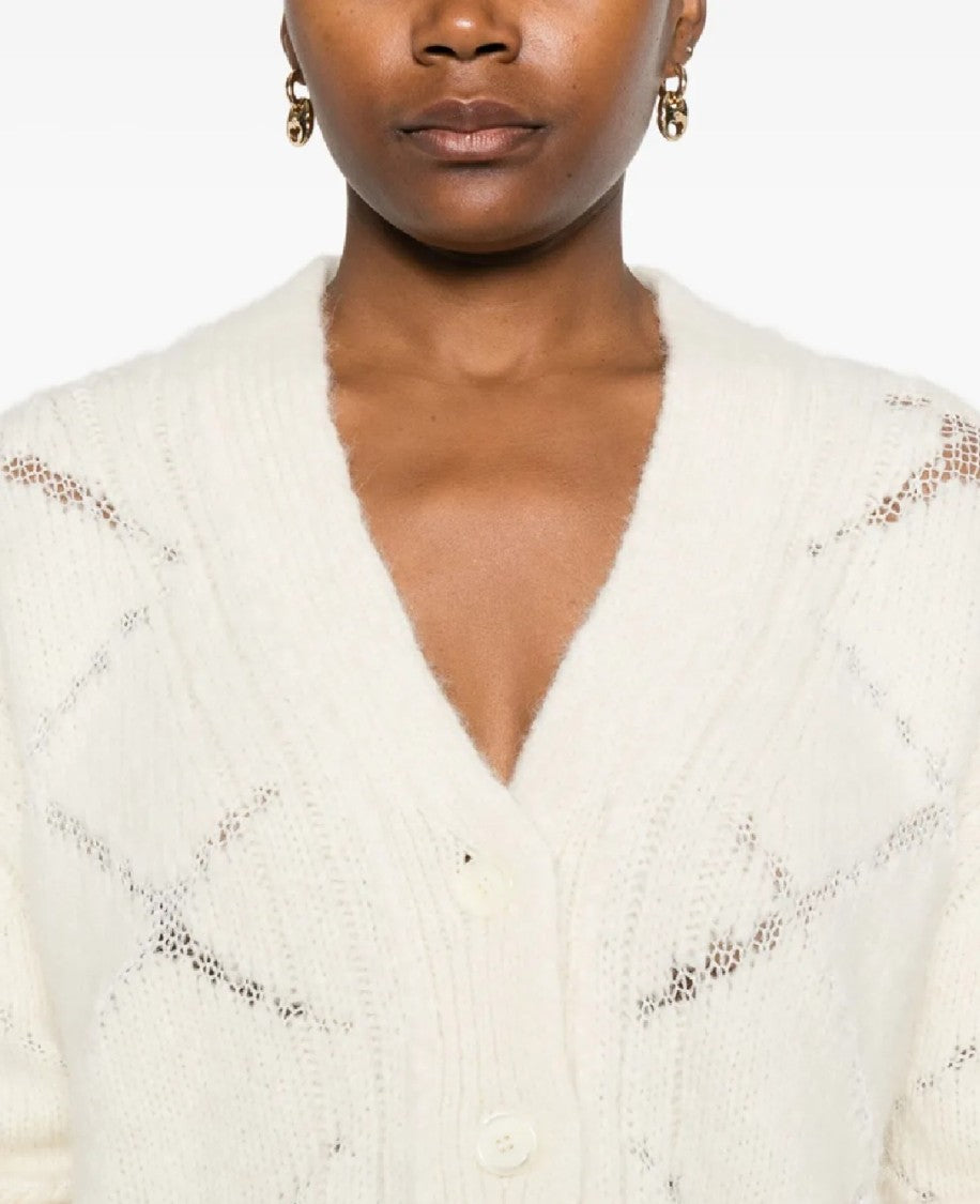 Ermanno Scervino Button-Down Cardigan With Textured Knit