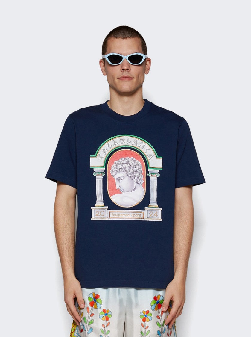 Casablanca La Medaille Printed T-Shirt Black