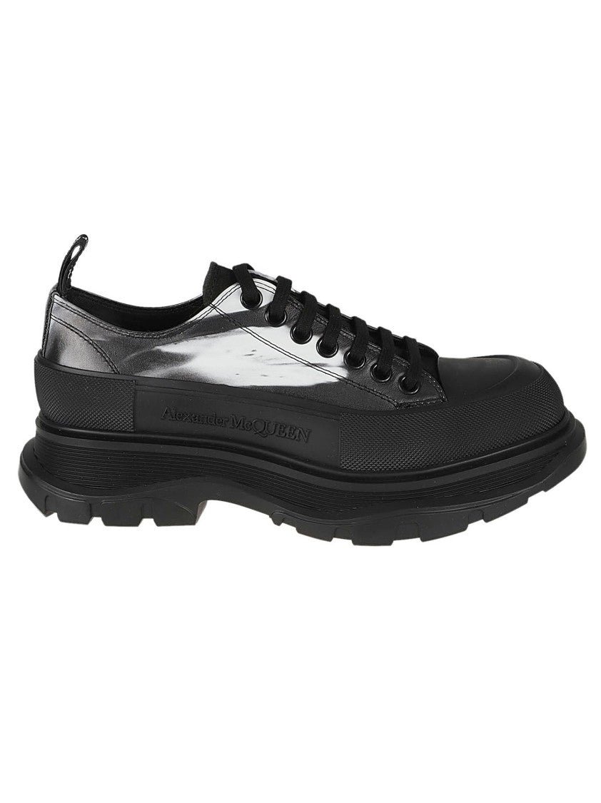 Alexander Mcqueen Bold Black Sneakers With Calf Leather