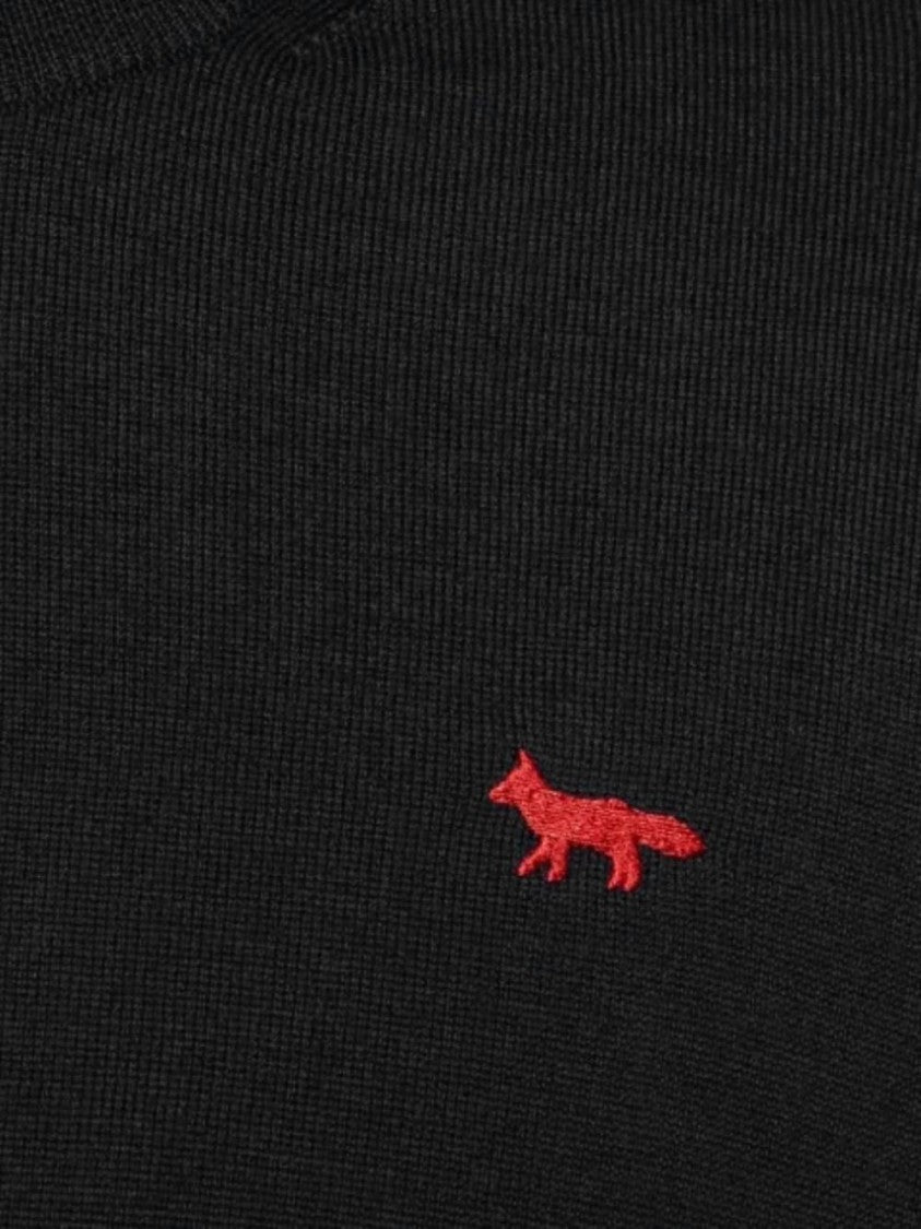 Maison Kitsuné Red Fox Crewneck Wool Sweater
