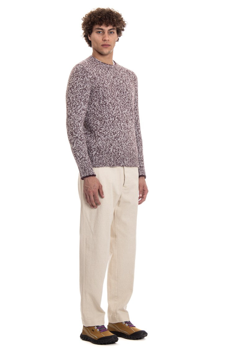 Barba Virgin Wool Moulinè Crewneck Sweater