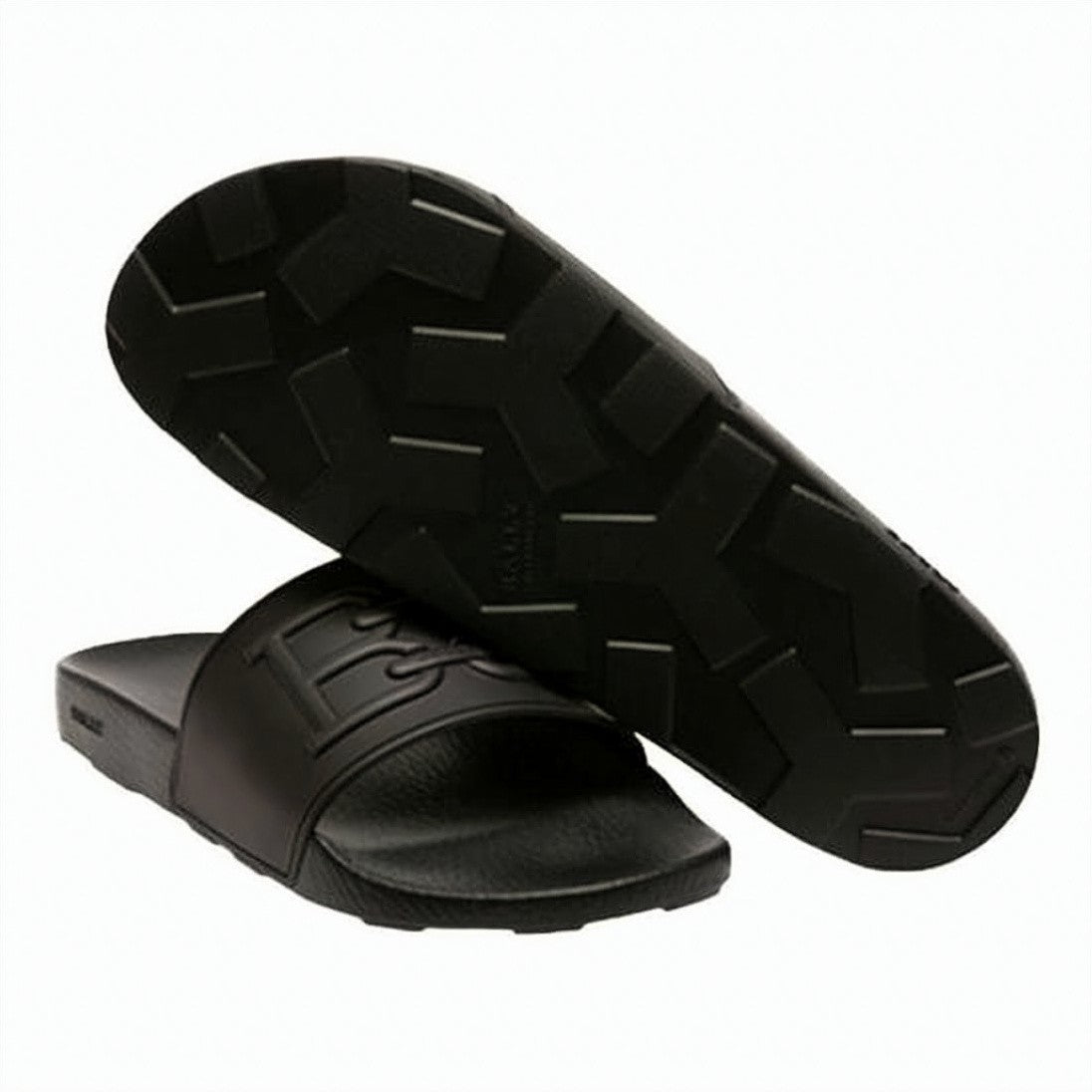 Bally Black Slip-On Mule Sandals With Embossed Logo