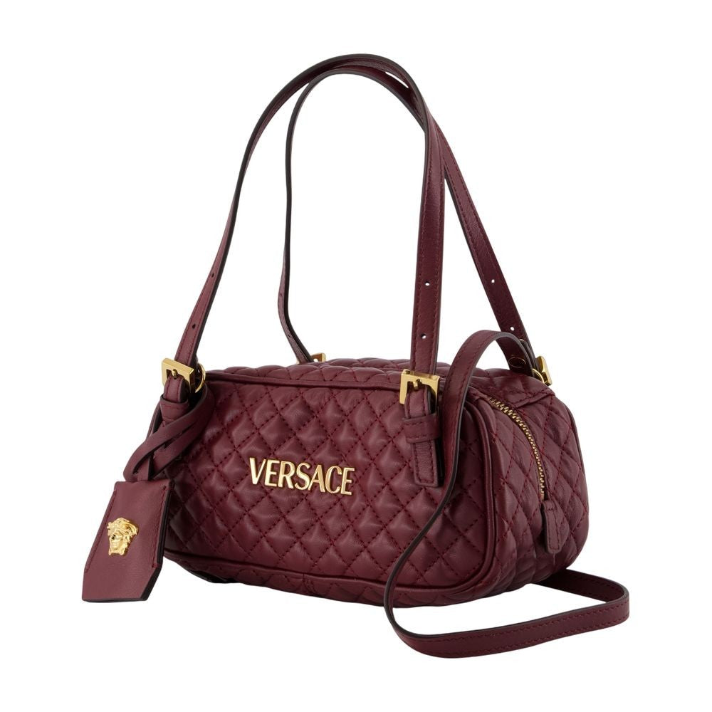 Versace Mini Shoulder Bag - Leather - Burgundy